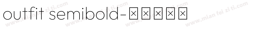 outfit semibold字体转换